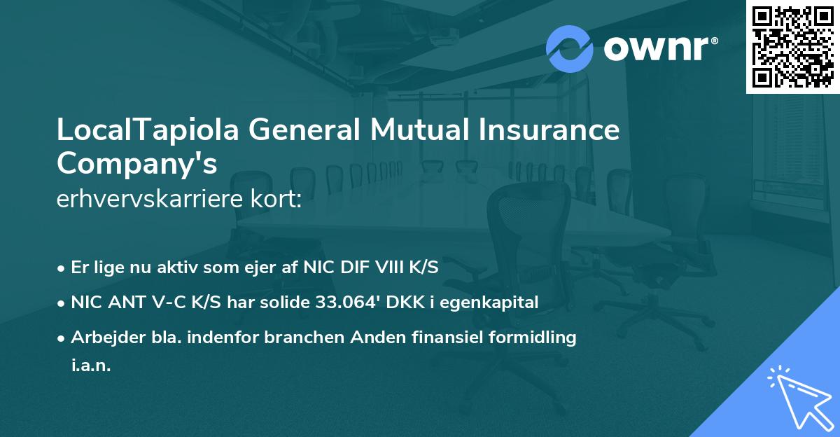 LocalTapiola General Mutual Insurance Company's erhvervskarriere kort