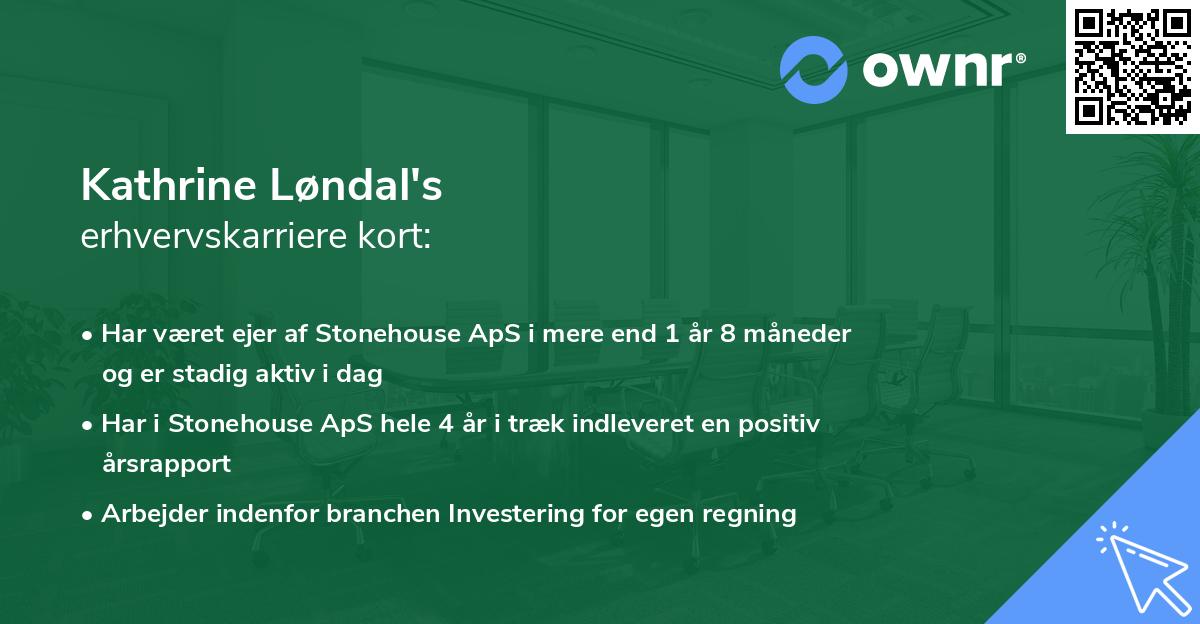 Kathrine Løndal's erhvervskarriere kort