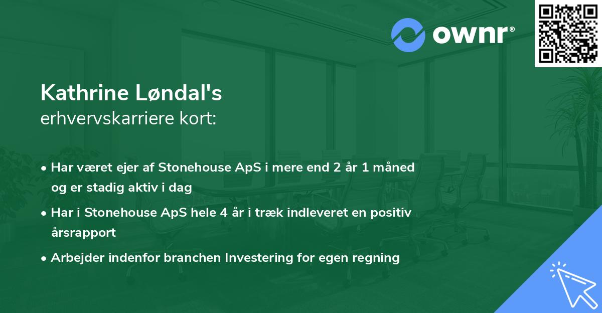 Kathrine Løndal's erhvervskarriere kort