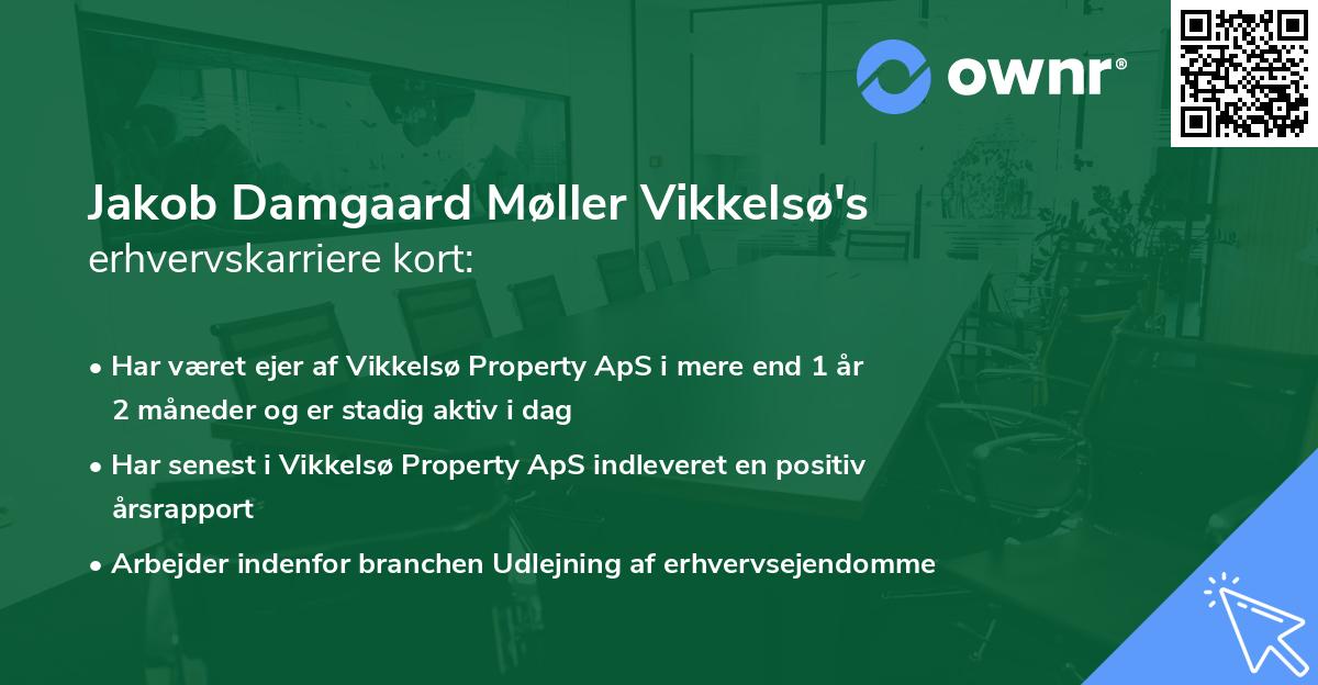 Jakob Damgaard Møller Vikkelsø's erhvervskarriere kort