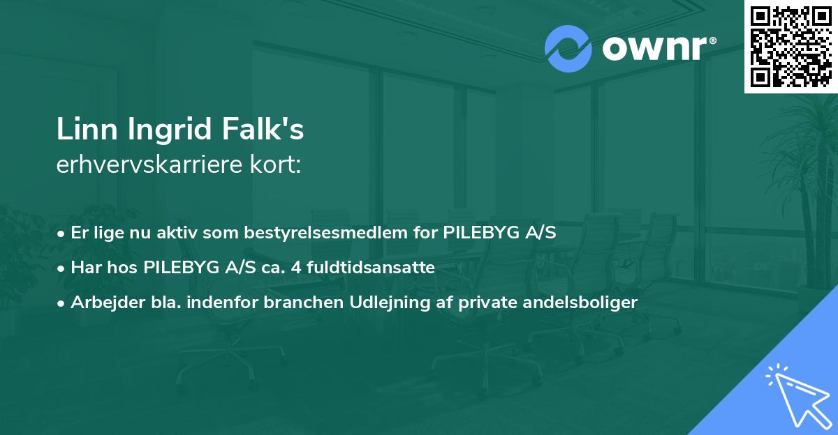 Linn Ingrid Falk's erhvervskarriere kort