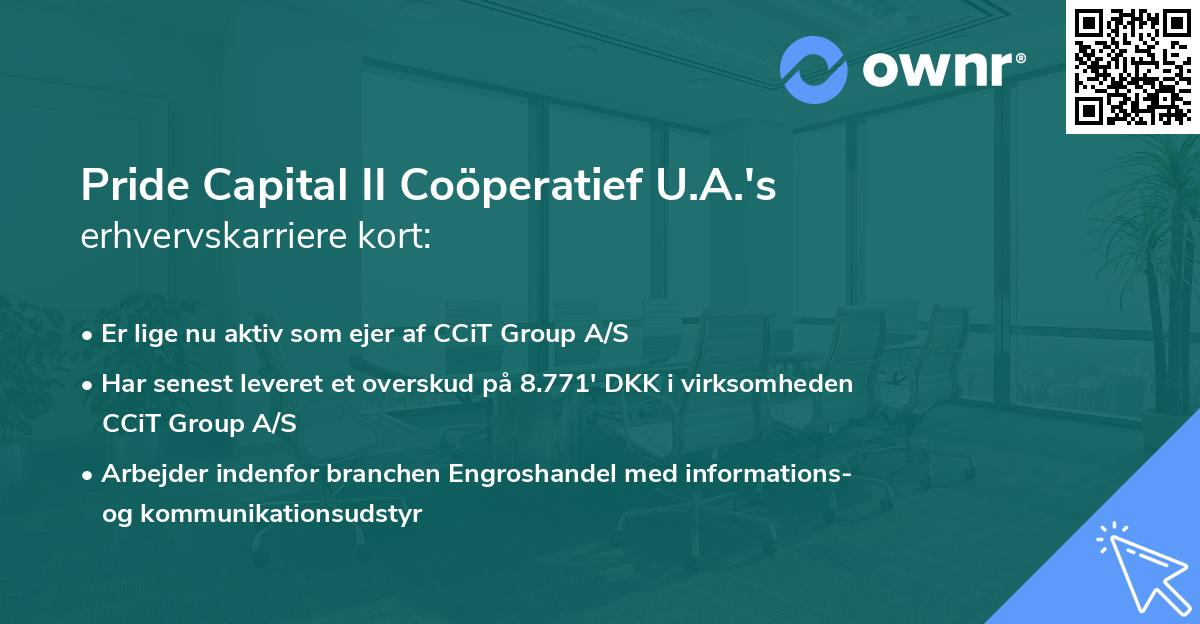 Pride Capital II Coöperatief U.A.'s erhvervskarriere kort