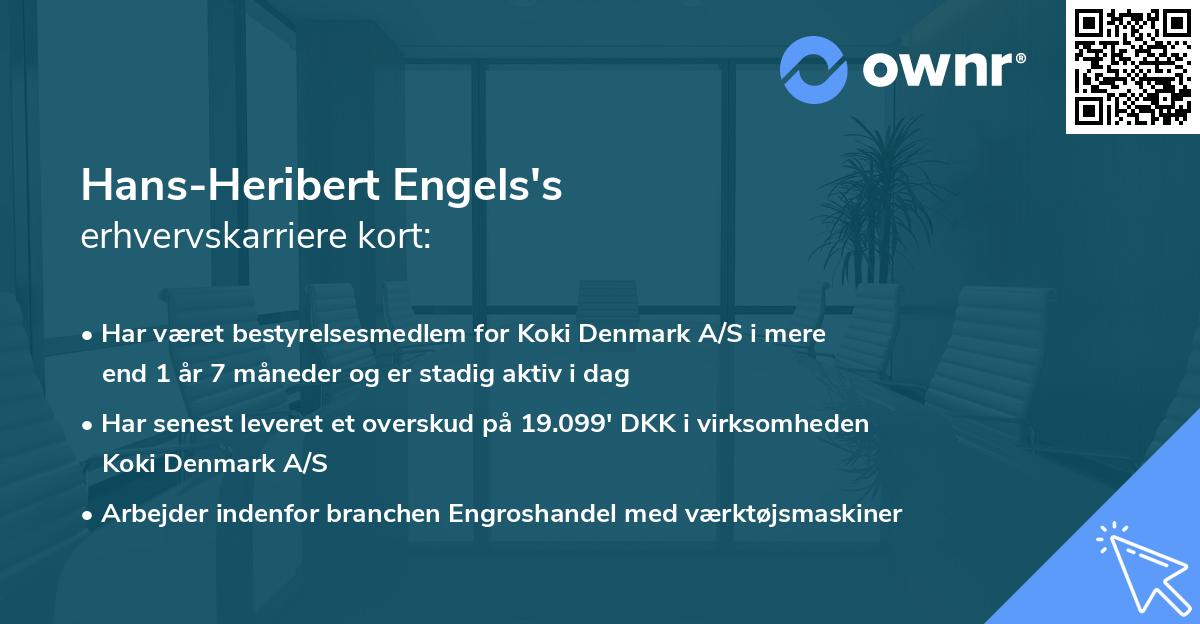 Hans-Heribert Engels's erhvervskarriere kort