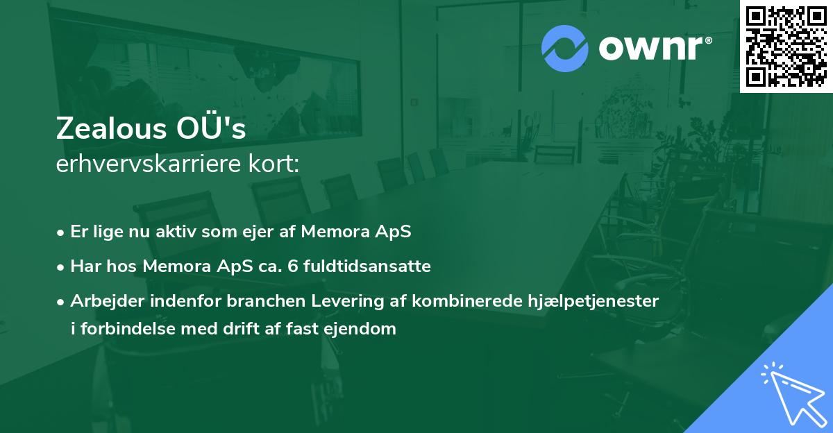 Zealous OÜ's erhvervskarriere kort