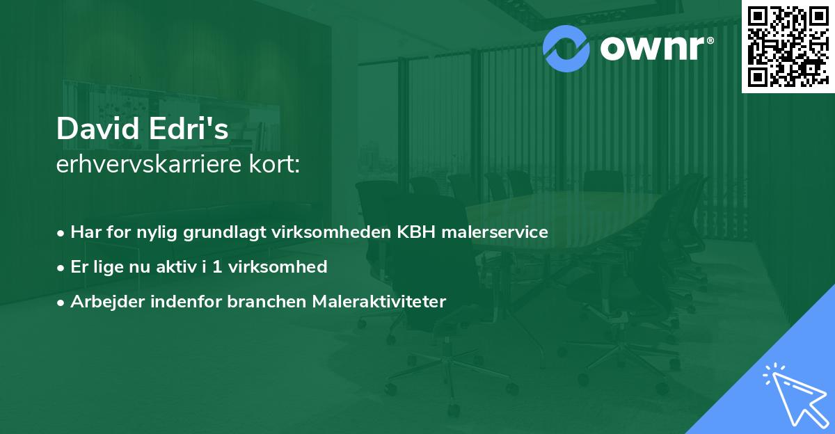 David Edri's erhvervskarriere kort