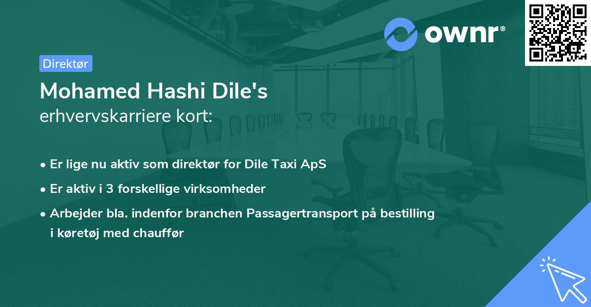 Mohamed Hashi Dile's erhvervskarriere kort
