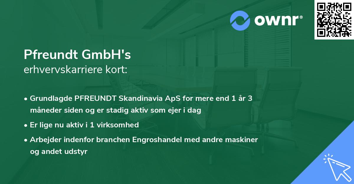 Pfreundt GmbH's erhvervskarriere kort