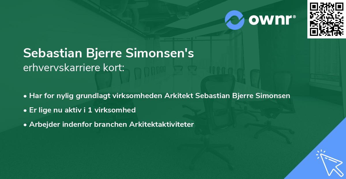 Sebastian Bjerre Simonsen's erhvervskarriere kort