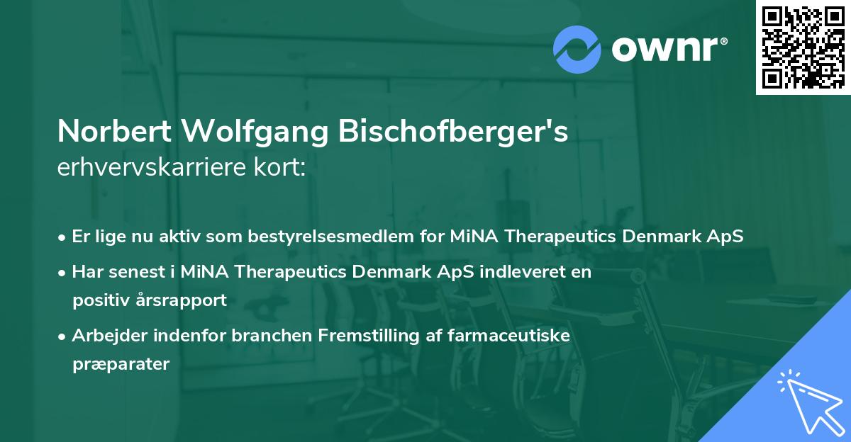 Norbert Wolfgang Bischofberger's erhvervskarriere kort