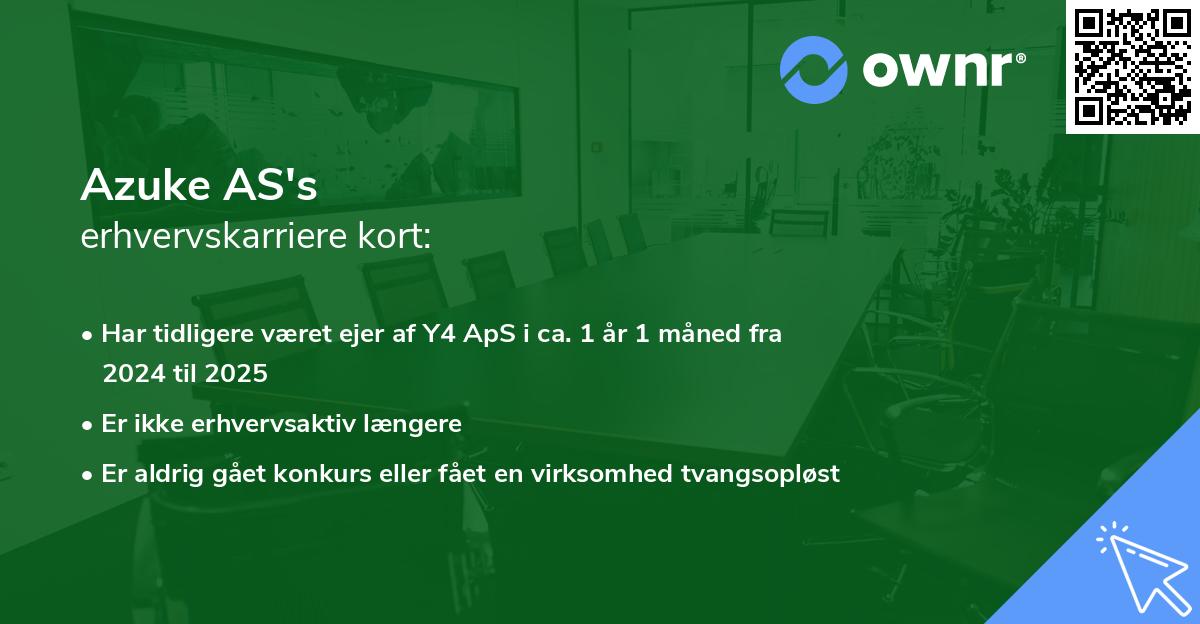 Azuke AS's erhvervskarriere kort
