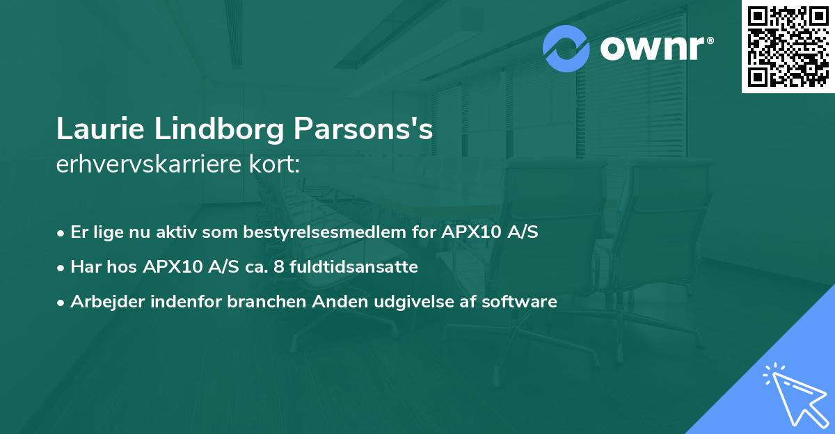 Laurie Lindborg Parsons's erhvervskarriere kort