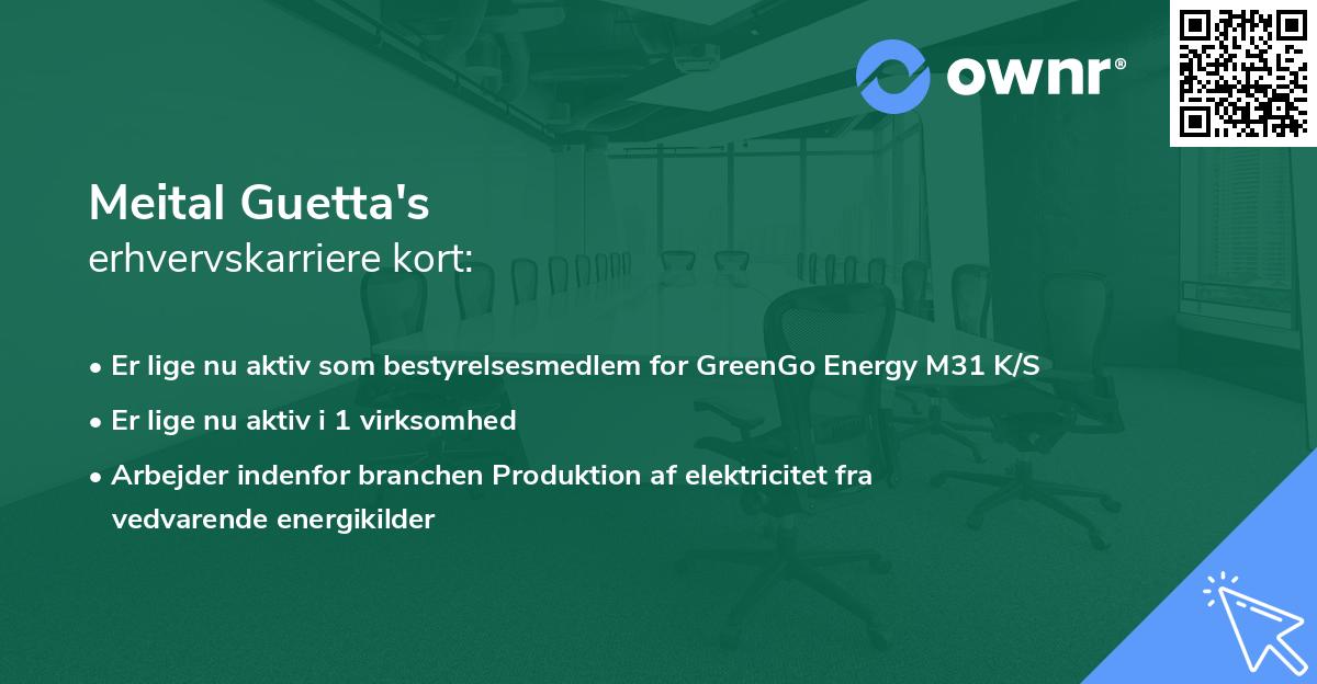 Meital Guetta's erhvervskarriere kort