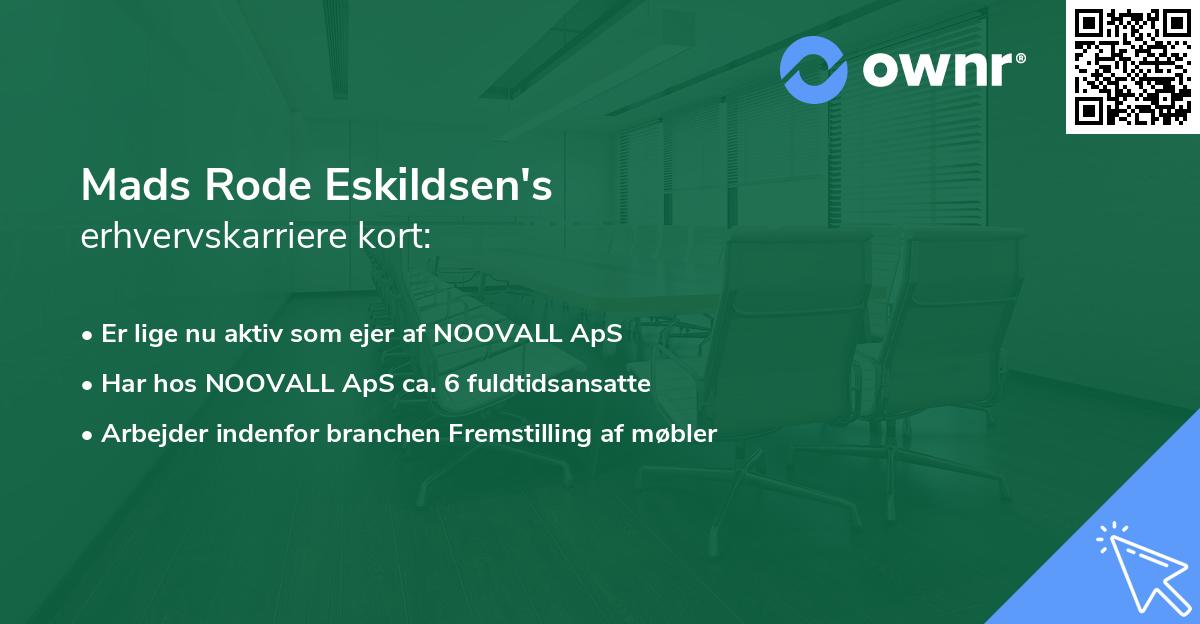 Mads Rode Eskildsen's erhvervskarriere kort