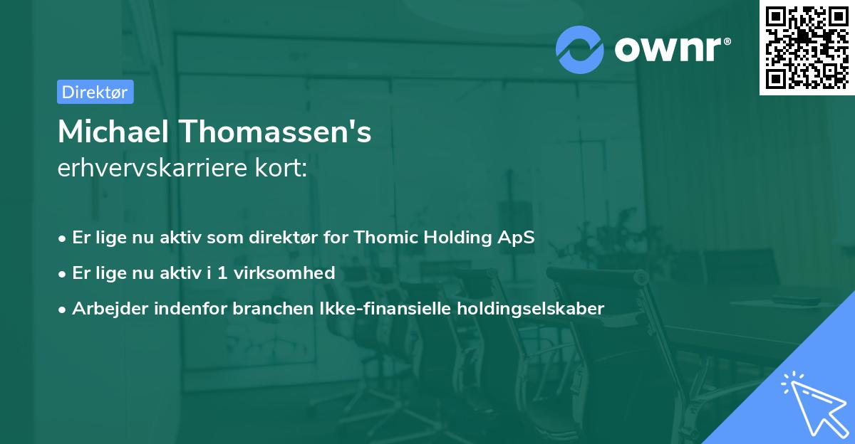Michael Thomassen's erhvervskarriere kort