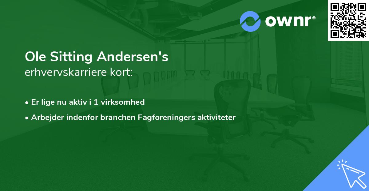 Ole Sitting Andersen's erhvervskarriere kort
