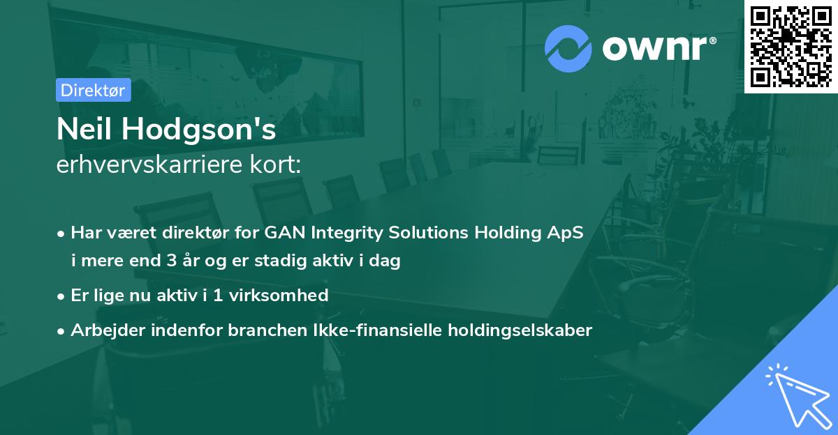 Neil Hodgson's erhvervskarriere kort