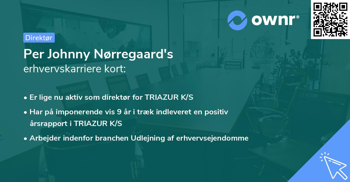 Per Johnny Nørregaard's erhvervskarriere kort