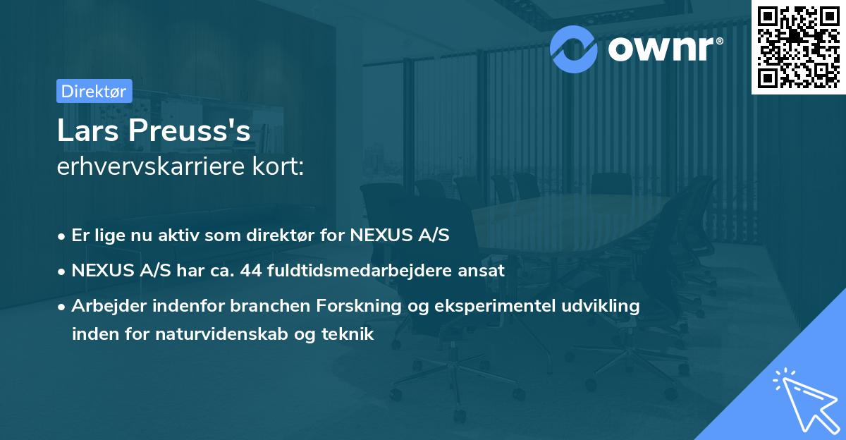 Lars Preuss's erhvervskarriere kort