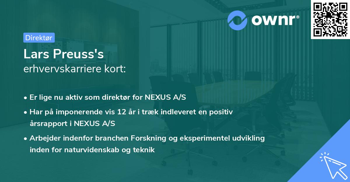 Lars Preuss's erhvervskarriere kort