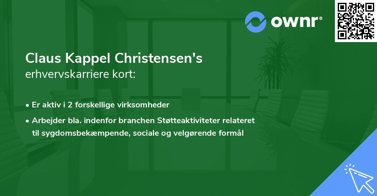 Claus Kappel Christensen's erhvervskarriere kort