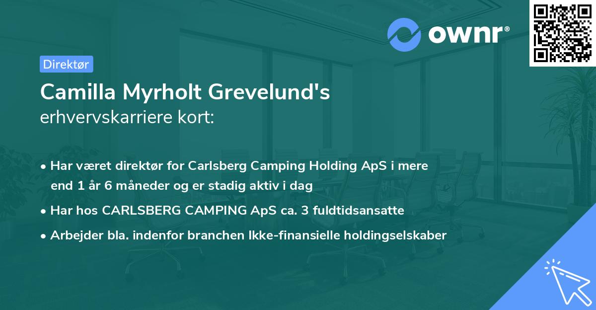 Camilla Myrholt Grevelund's erhvervskarriere kort