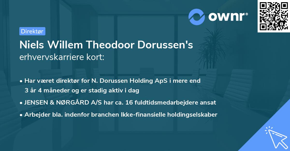 Niels Willem Theodoor Dorussen's erhvervskarriere kort