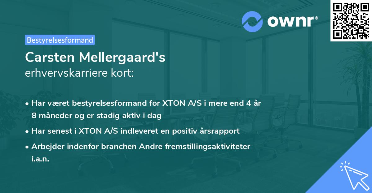 Carsten Mellergaard's erhvervskarriere kort