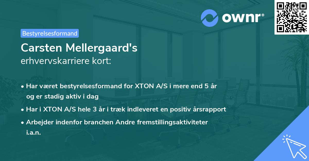 Carsten Mellergaard's erhvervskarriere kort