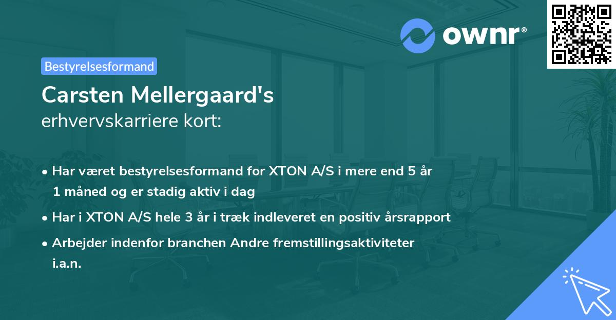 Carsten Mellergaard's erhvervskarriere kort