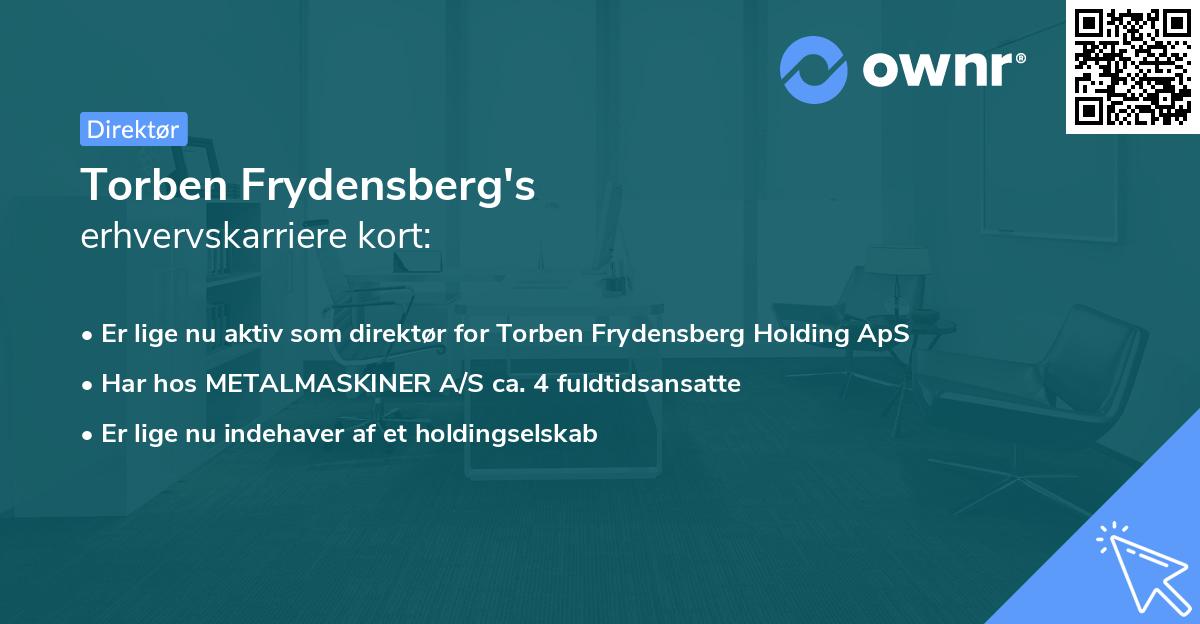 Torben Frydensberg's erhvervskarriere kort