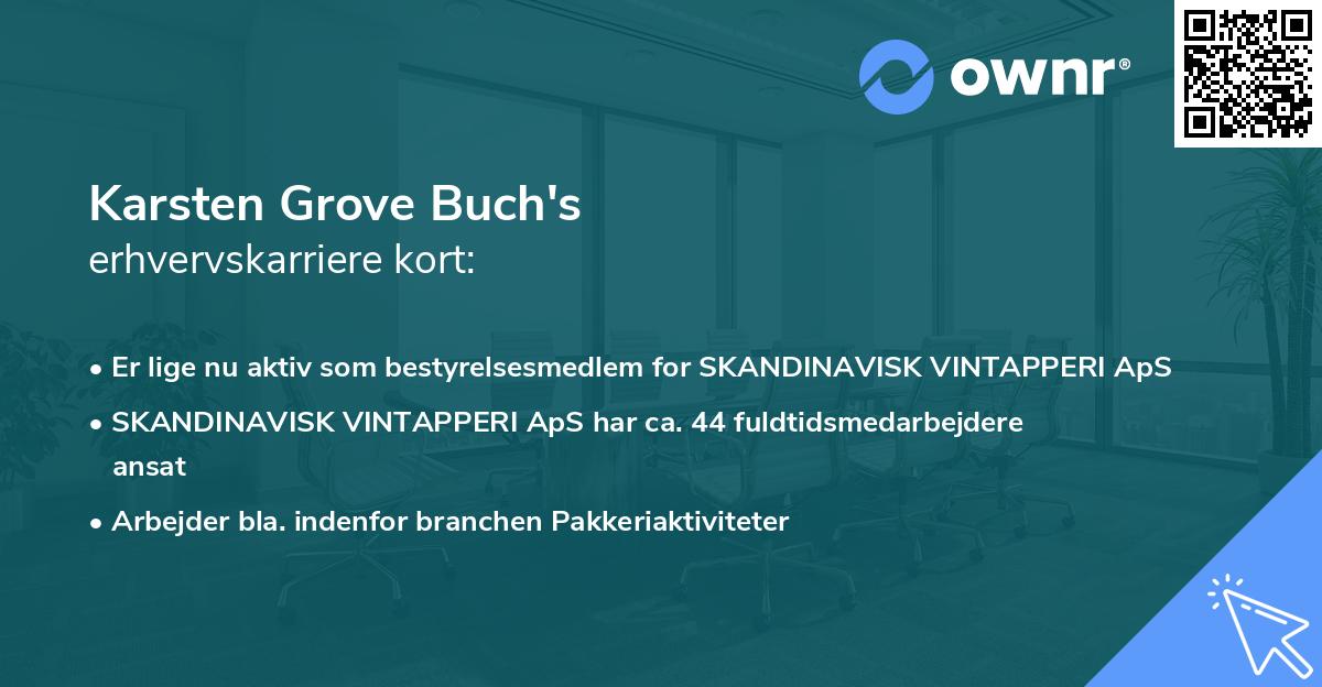 Karsten Grove Buch's erhvervskarriere kort