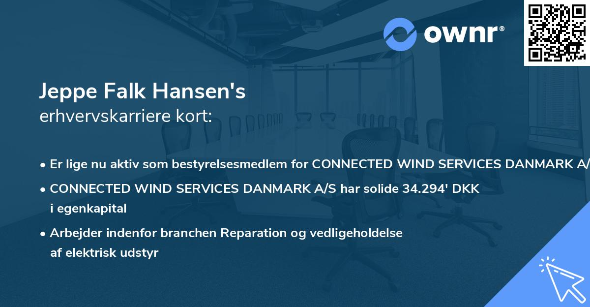 Jeppe Falk Hansen's erhvervskarriere kort