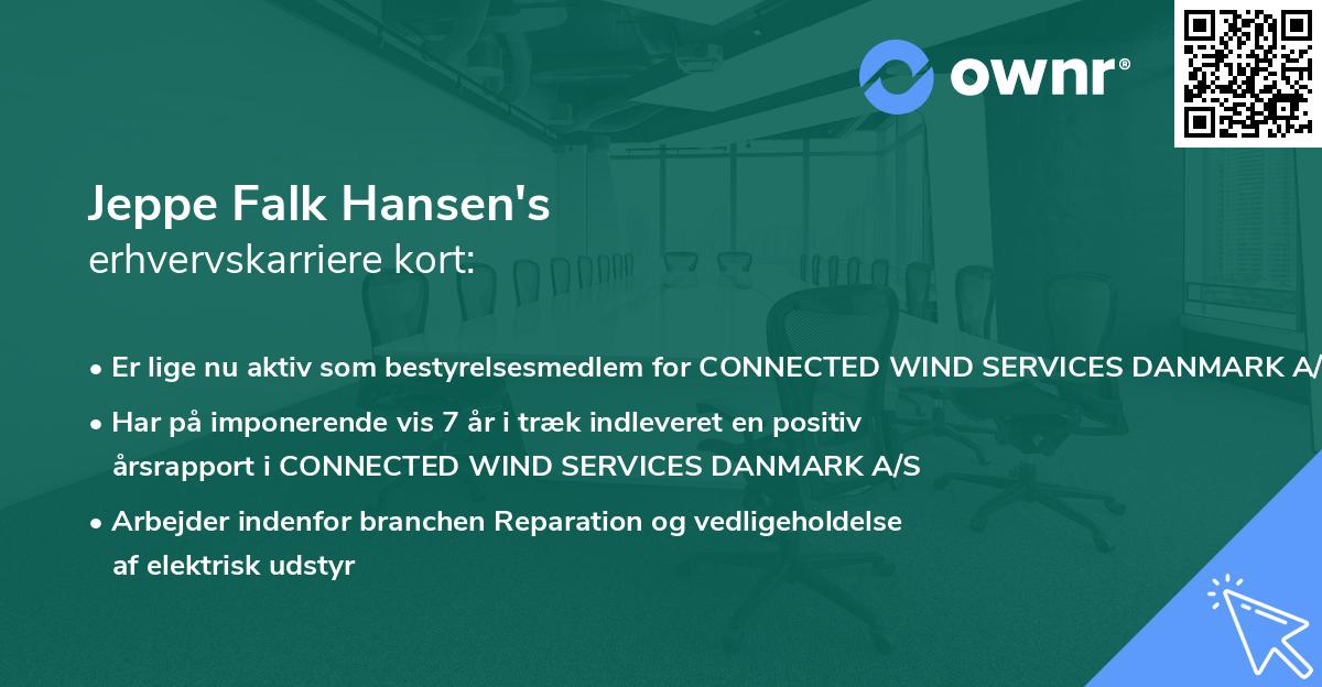 Jeppe Falk Hansen's erhvervskarriere kort