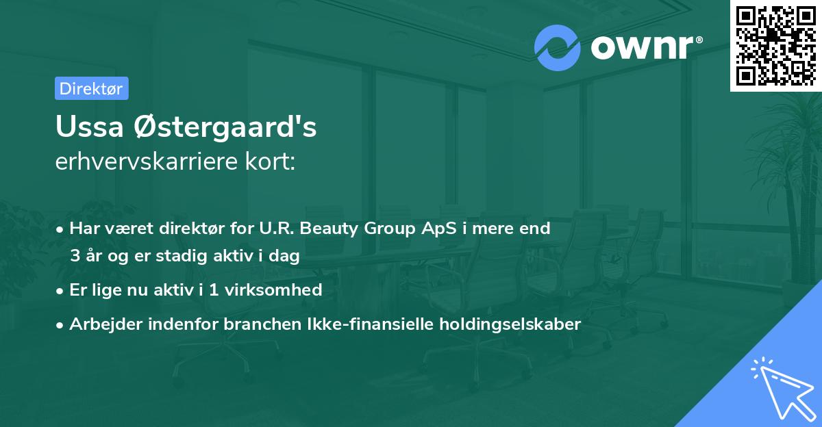 Ussa Østergaard's erhvervskarriere kort