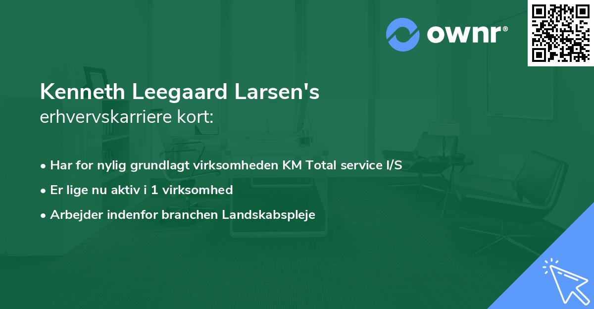 Kenneth Leegaard Larsen's erhvervskarriere kort