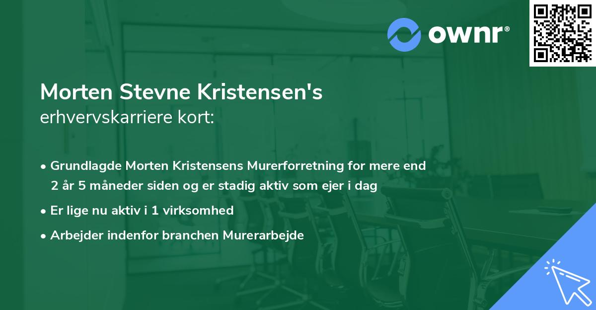 Morten Stevne Kristensen's erhvervskarriere kort