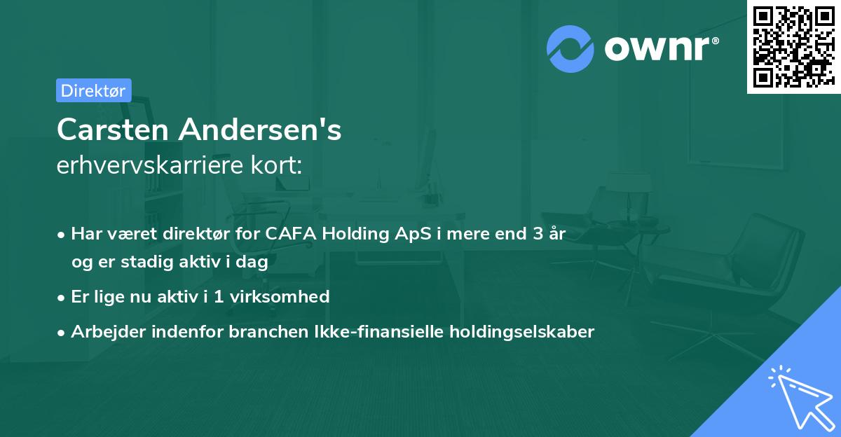 Carsten Andersen's erhvervskarriere kort