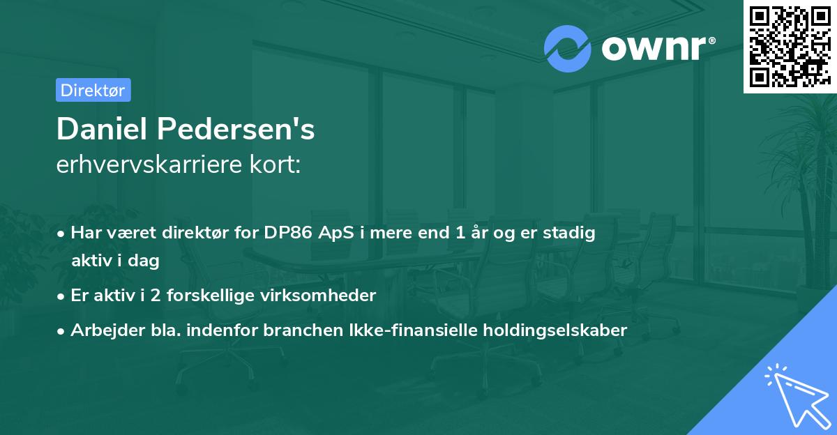 Daniel Pedersen's erhvervskarriere kort
