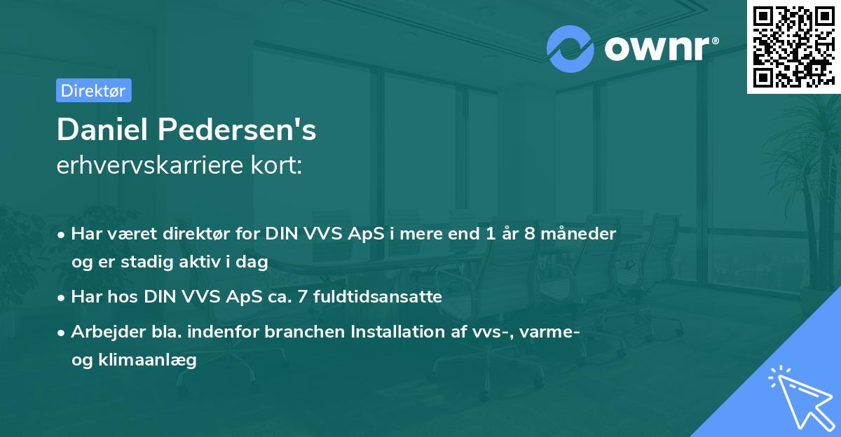 Daniel Pedersen's erhvervskarriere kort