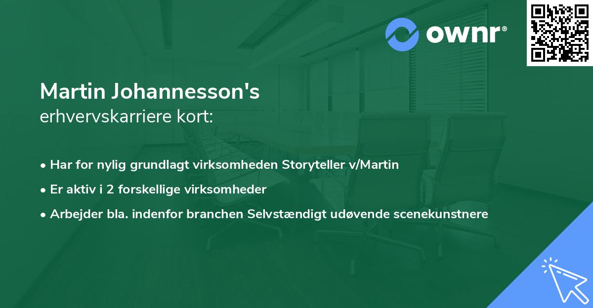 Martin Johannesson's erhvervskarriere kort