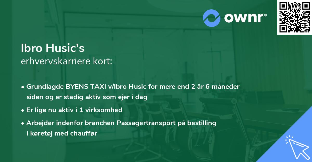 Ibro Husic's erhvervskarriere kort