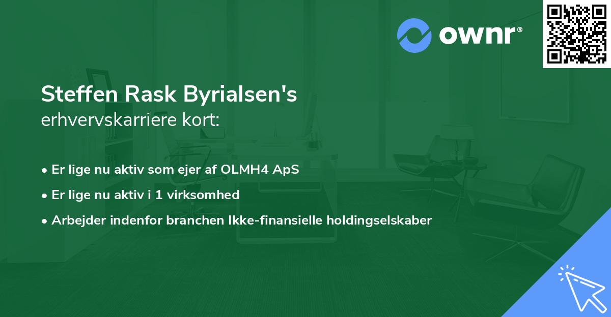 Steffen Rask Byrialsen's erhvervskarriere kort