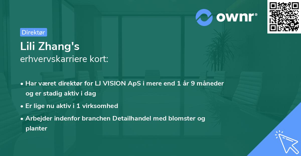 Lili Zhang's erhvervskarriere kort