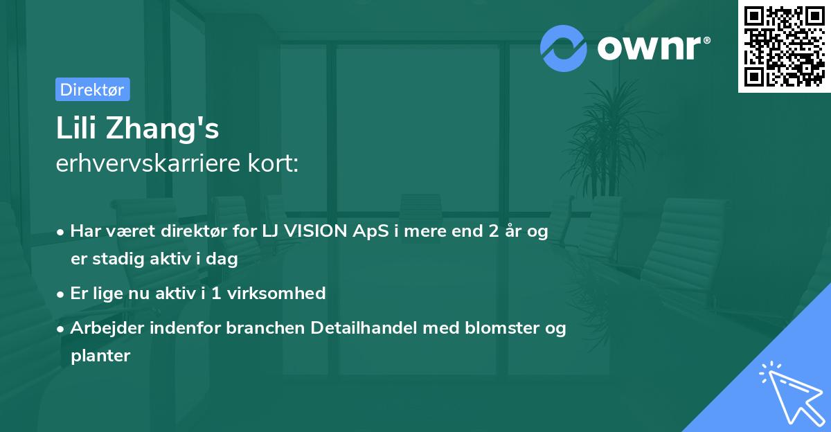Lili Zhang's erhvervskarriere kort