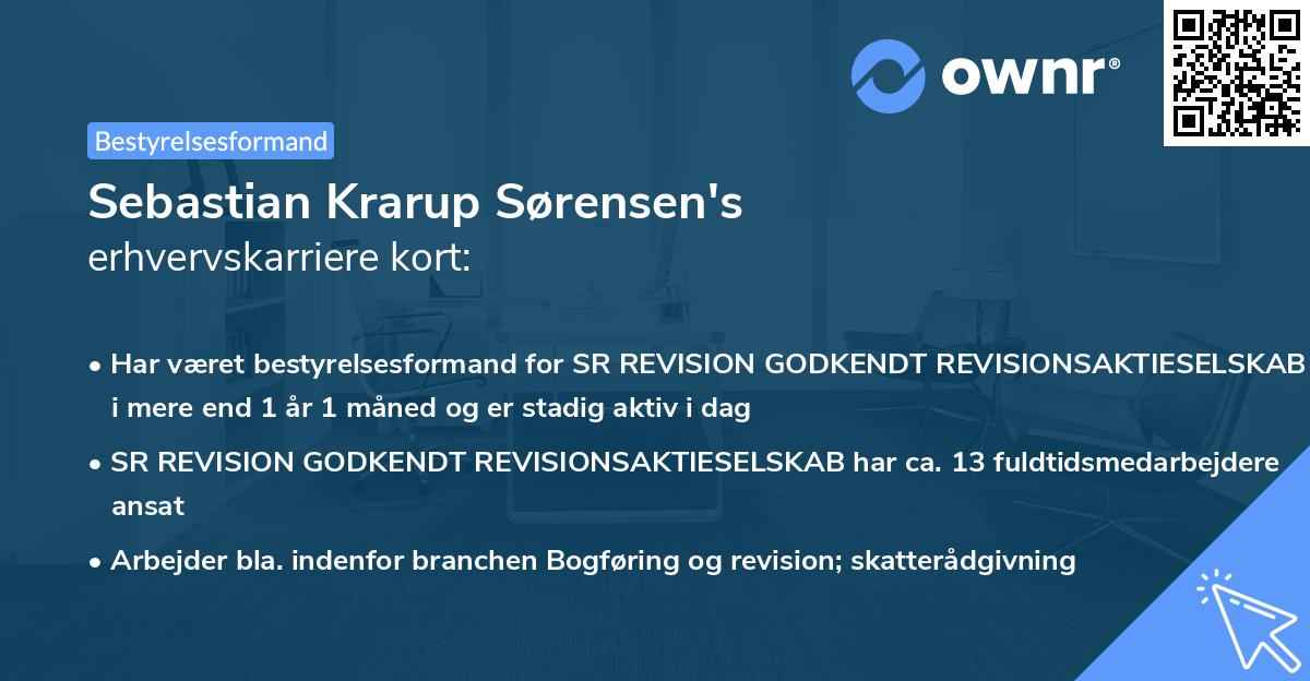 Sebastian Krarup Sørensen's erhvervskarriere kort