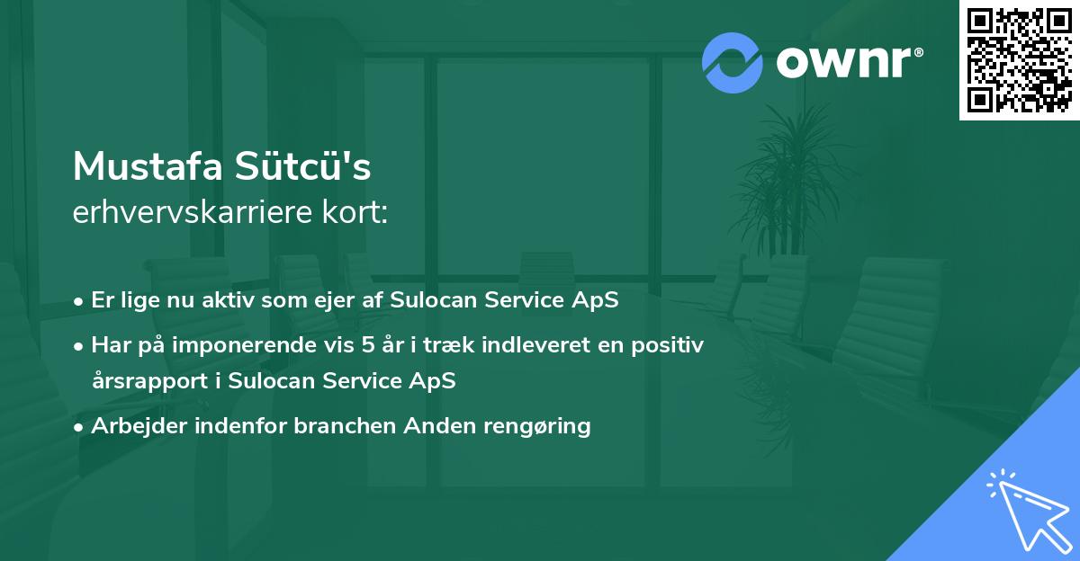 Mustafa Sütcü's erhvervskarriere kort