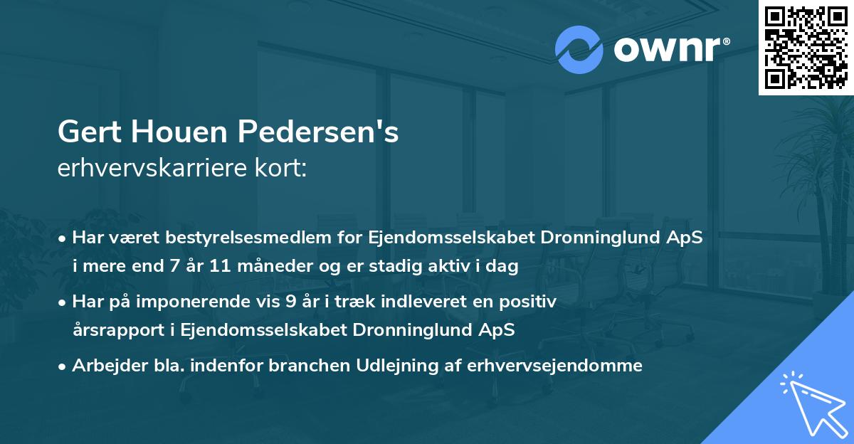 Gert Houen Pedersen's erhvervskarriere kort