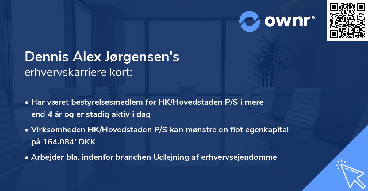 Dennis Alex Jørgensen's erhvervskarriere kort