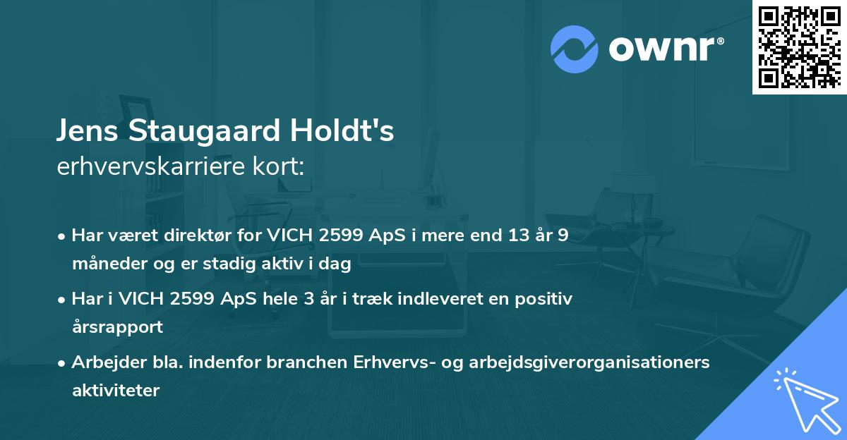 Jens Staugaard Holdt's erhvervskarriere kort