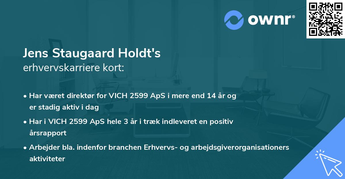 Jens Staugaard Holdt's erhvervskarriere kort